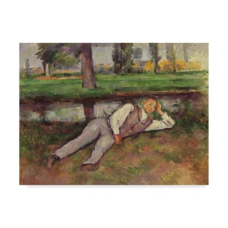 Paul Cezanne 'Boy Resting' Canvas Art,14x19